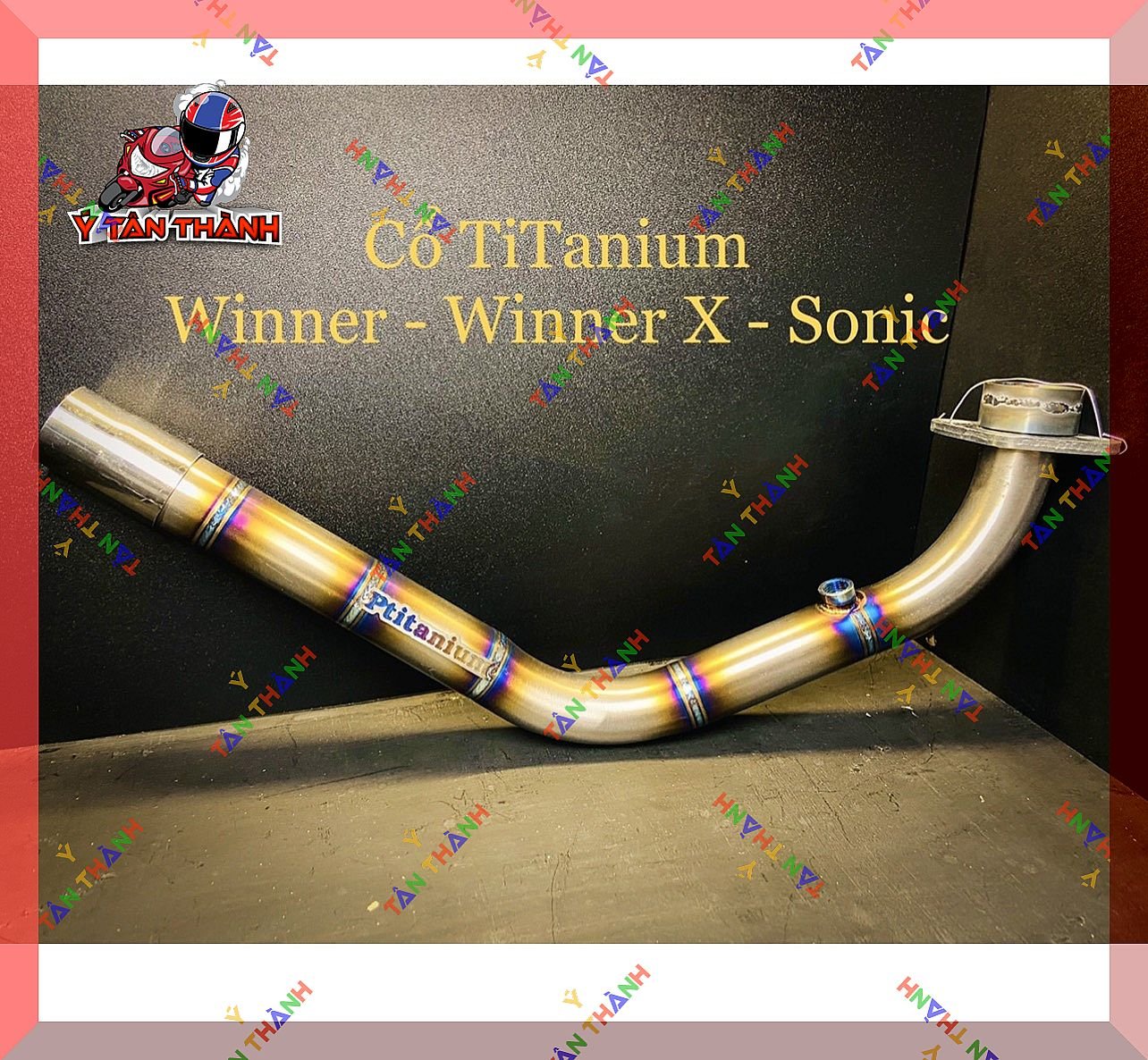 Cổ pô titan xe Winner,winner X,sonic 150 MS 84