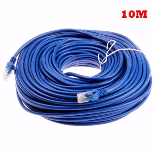 Cáp mạng (Lan) 10 mét đúc sẵn 2 đầu (xanh) Cat5E