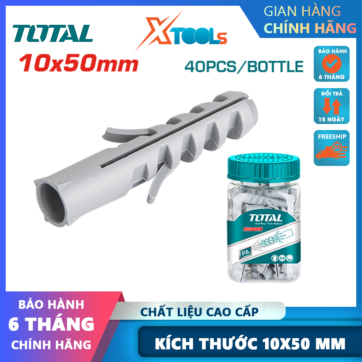 Bộ 40 tắcc kê 10x50mm TOTAL