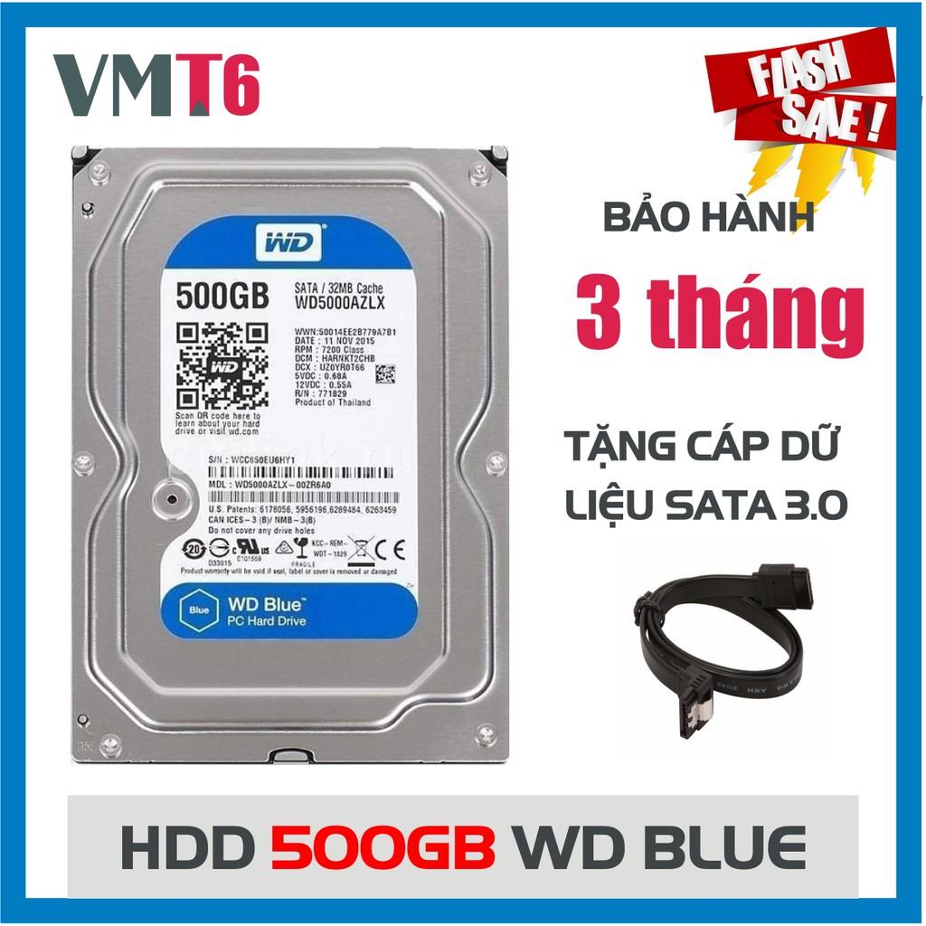 Ổ cứng HDD WD Blue 500GB - Bảo hành 3 tháng