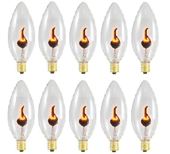 Bộ 10 bóng Led ngọn lửa trang trí 3W - E12