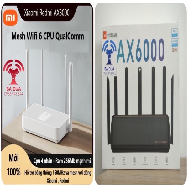 Bảng giá Bộ Phát Wifi Mesh Wifi 6 Xiaomi AIoT AX3600  Redmi AX5  Cr6608 AX1800  AX6 Redmi AX3000  AX6000 Phong Vũ