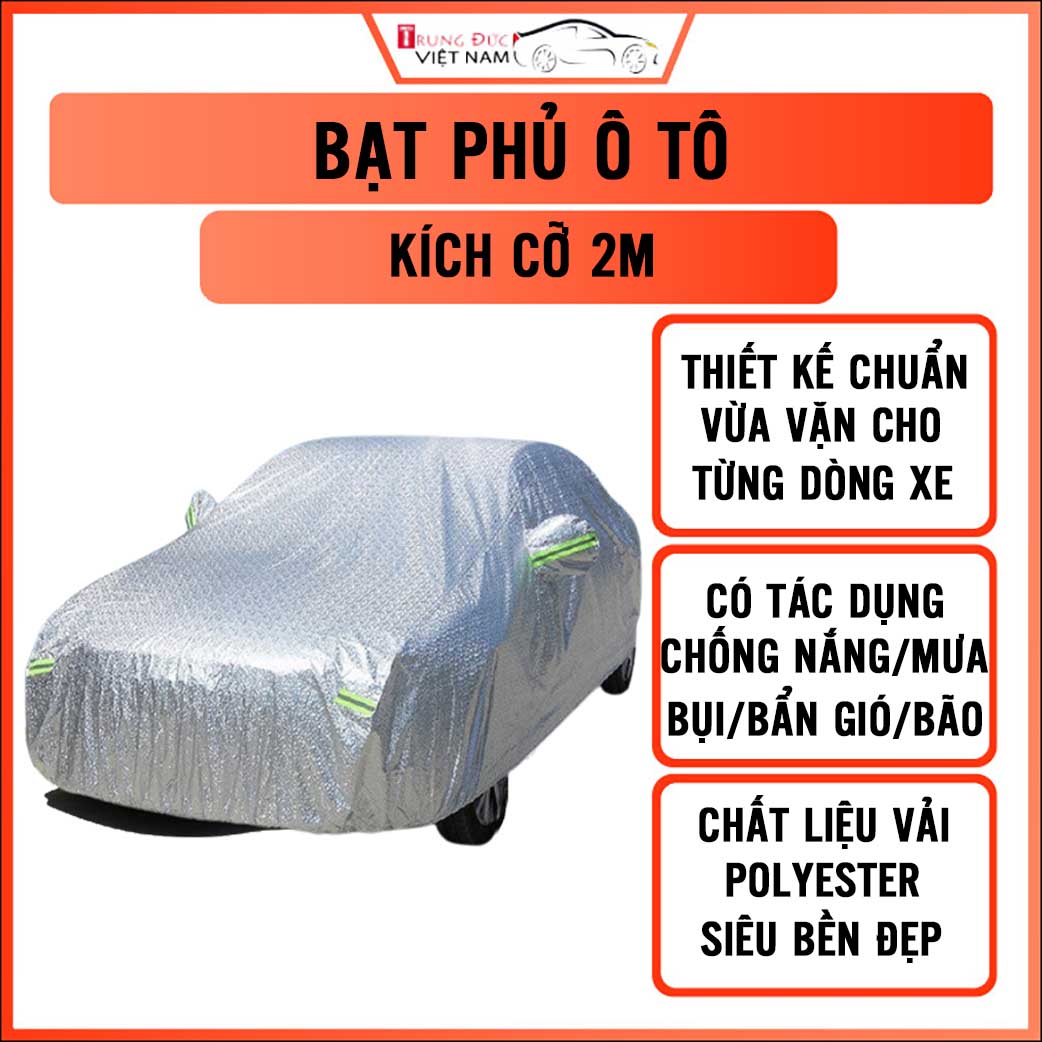 Bạt phủ ô tô, bạt chắn nắng thông minh - phản quang cách nhiệt, phủ nhôm tráng bạc, chống nắng, chống nước, chống bụi dành cho xe 4 chỗ - 7 chỗ - bán tải - bạt phủ trùm xe ô tô + quà tặng túi thơm hình cây thông treo xe