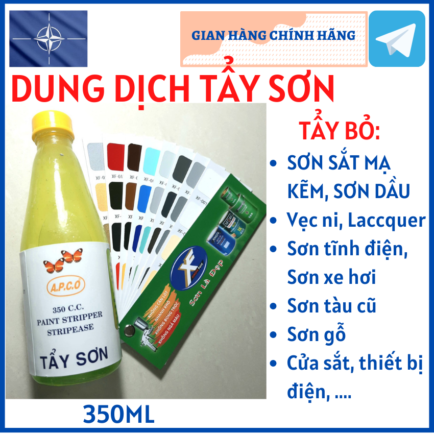 Dung dịch tẩy sơn, Chai tẩy sơn, Chất tẩy sơn (350ml/Chai) -  APCO