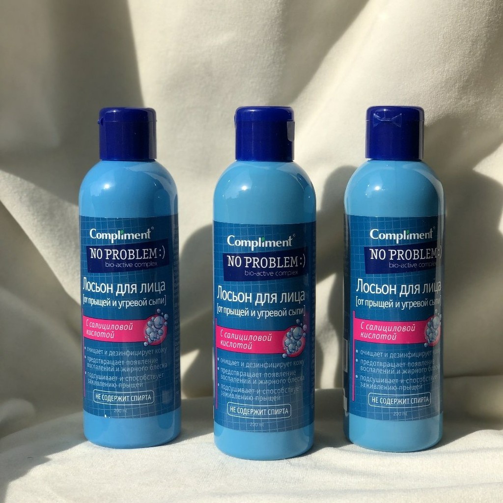 Toner Compliment No Problem kiềm dầu giảm mụn Nga Chai 200ml