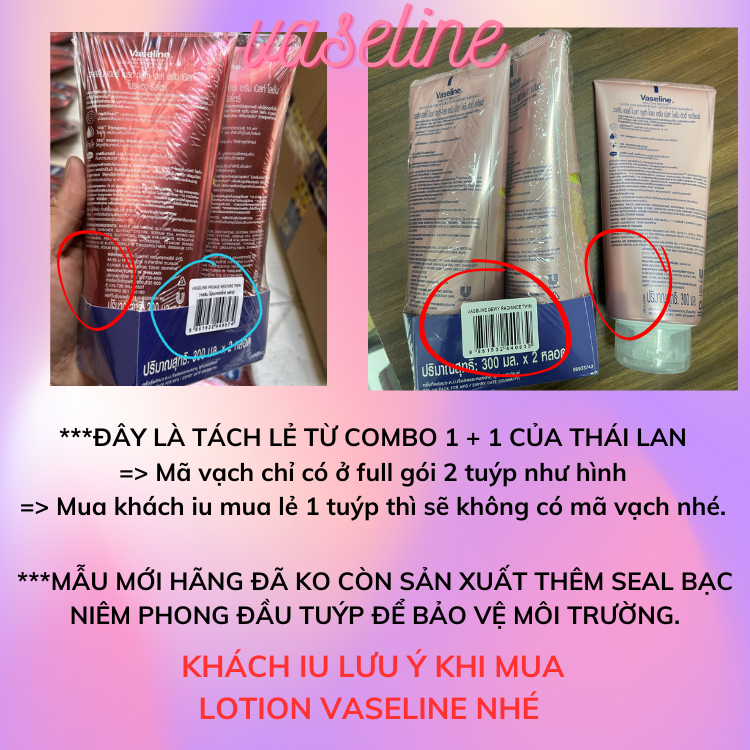 Dưỡng thể Vaseline Healthy Bright Gluta HYA 10X
