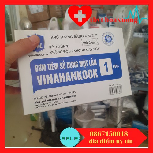 [giá tốt]Bơm Tiêm Vinahannkook 1ml ( Hộp 100 )