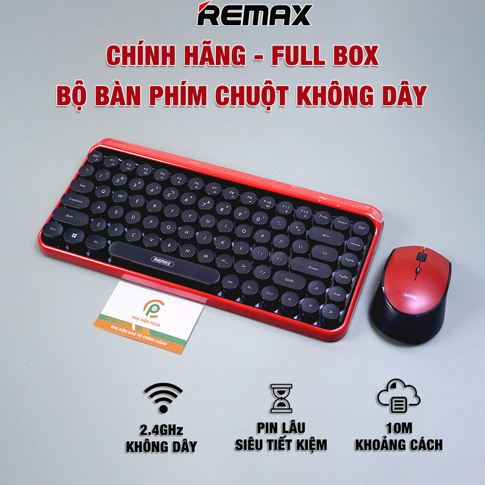 Chuột bàn phím Bluetooth Remax - Chuột hồng không dây