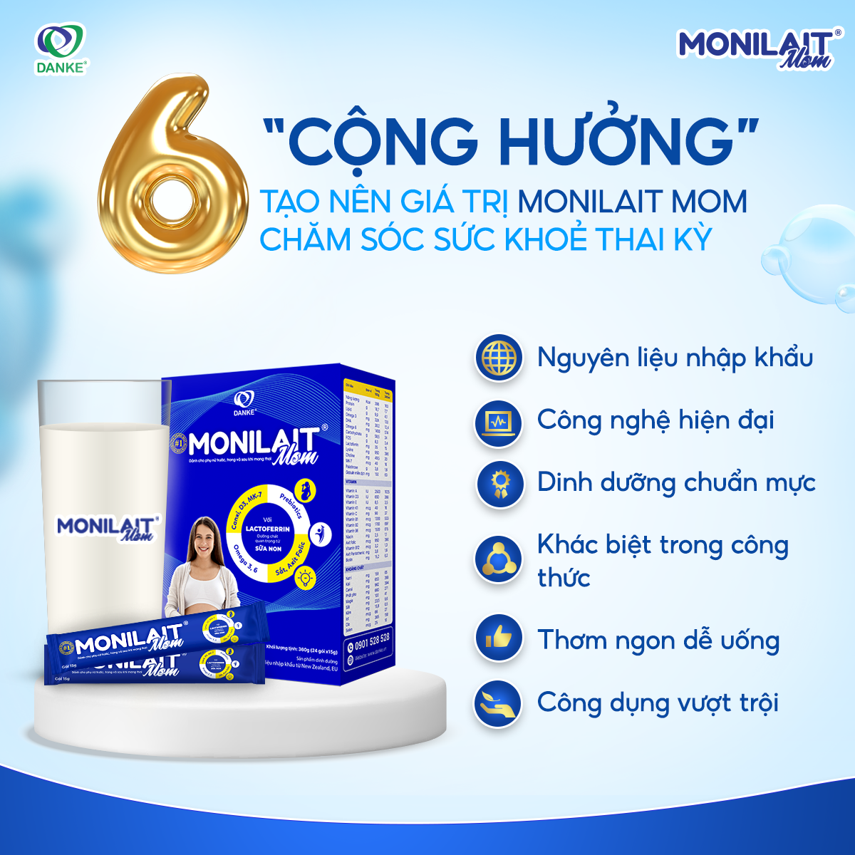 Sữa Monilait Mom sữa non dành cho mẹ bầu