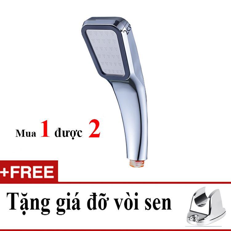 Đầu vòi sen vuông Tăng áp 300 lỗ cao cấp, Tặng giá đỡ vòi sen