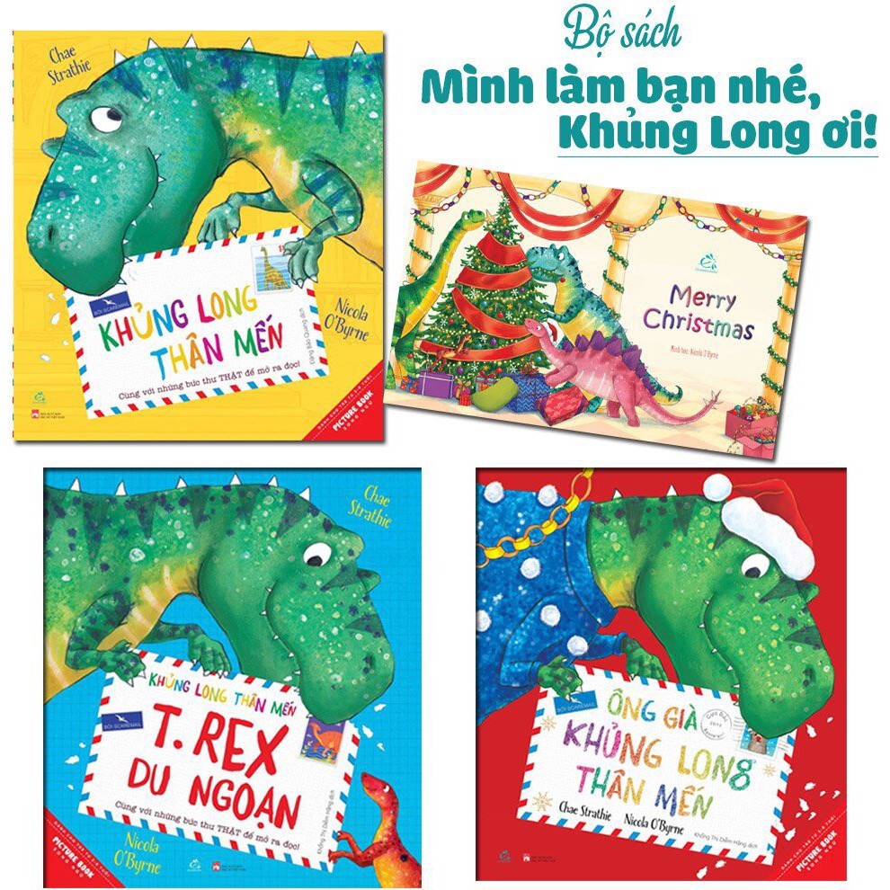 Sách - combo minh làm bạn nhé, khủng long ơi