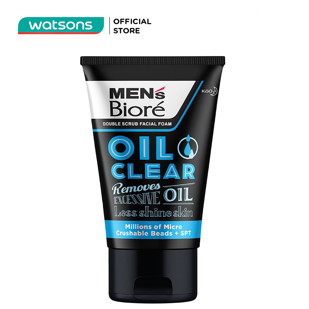 Sữa Rửa Mặt MEN's Bioré Foam Oil Clear Sạch Nhờn 100g