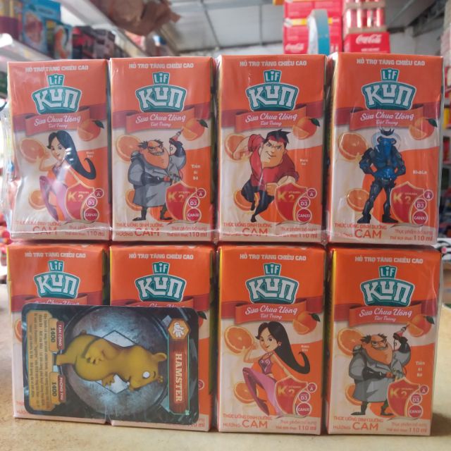 Sữa Chua Uống Kun Vị Dâu 110ml (Lốc 4 Hộp)