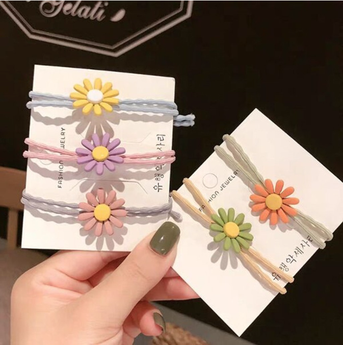 COMBO 10 DÂY CỘT TÓC HOA CÚC DAISY ( màu ngẫu nhiên )