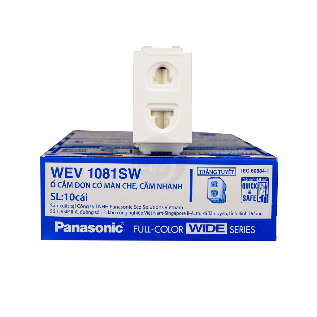 Ổ cắm đơn 2 chấu panasonic