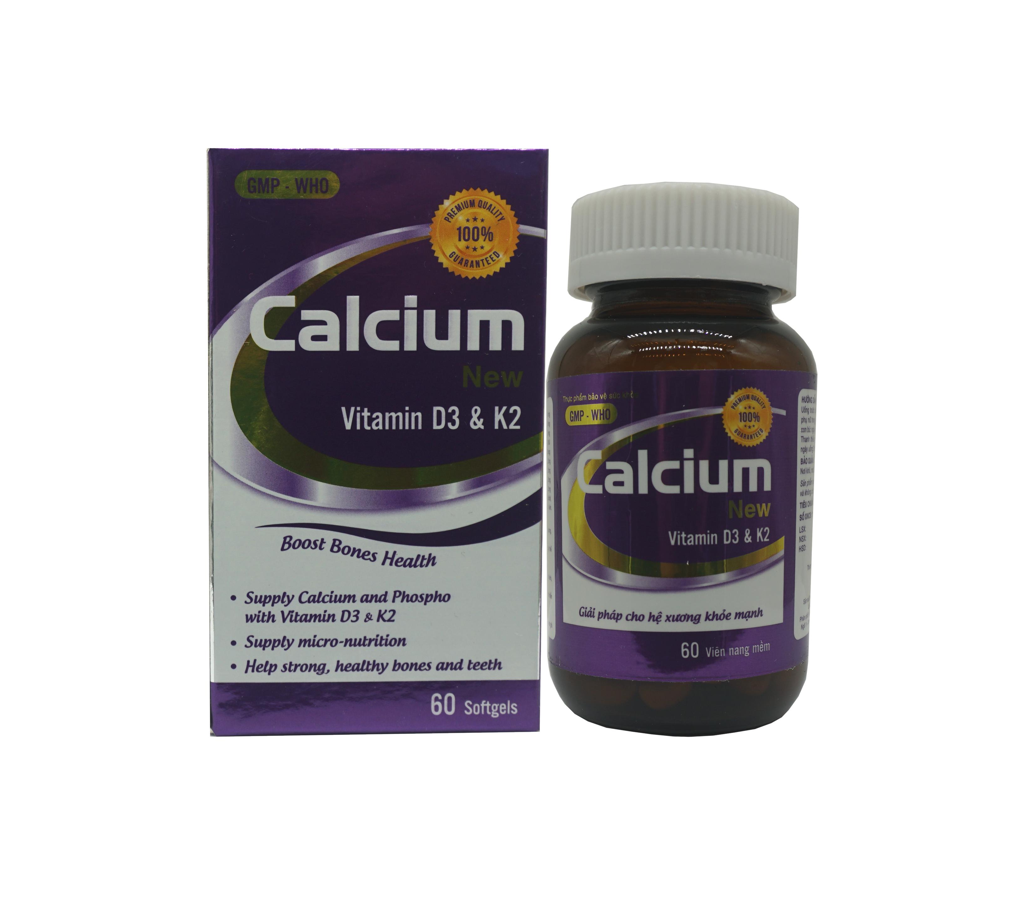 Calci New D3 & K2 giúp bổ sung Canxi