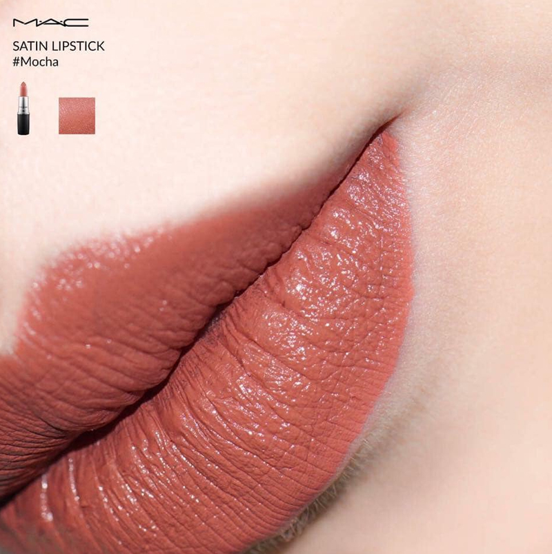 Son Lì Mịn MAC Satin Lipstick Mocha Cam Đất