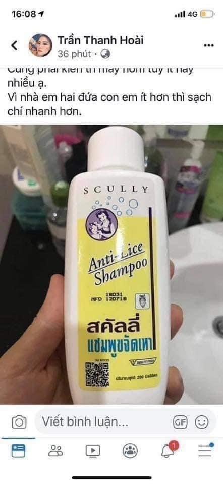 Dầu gội ngăn ngừa chấy của thái