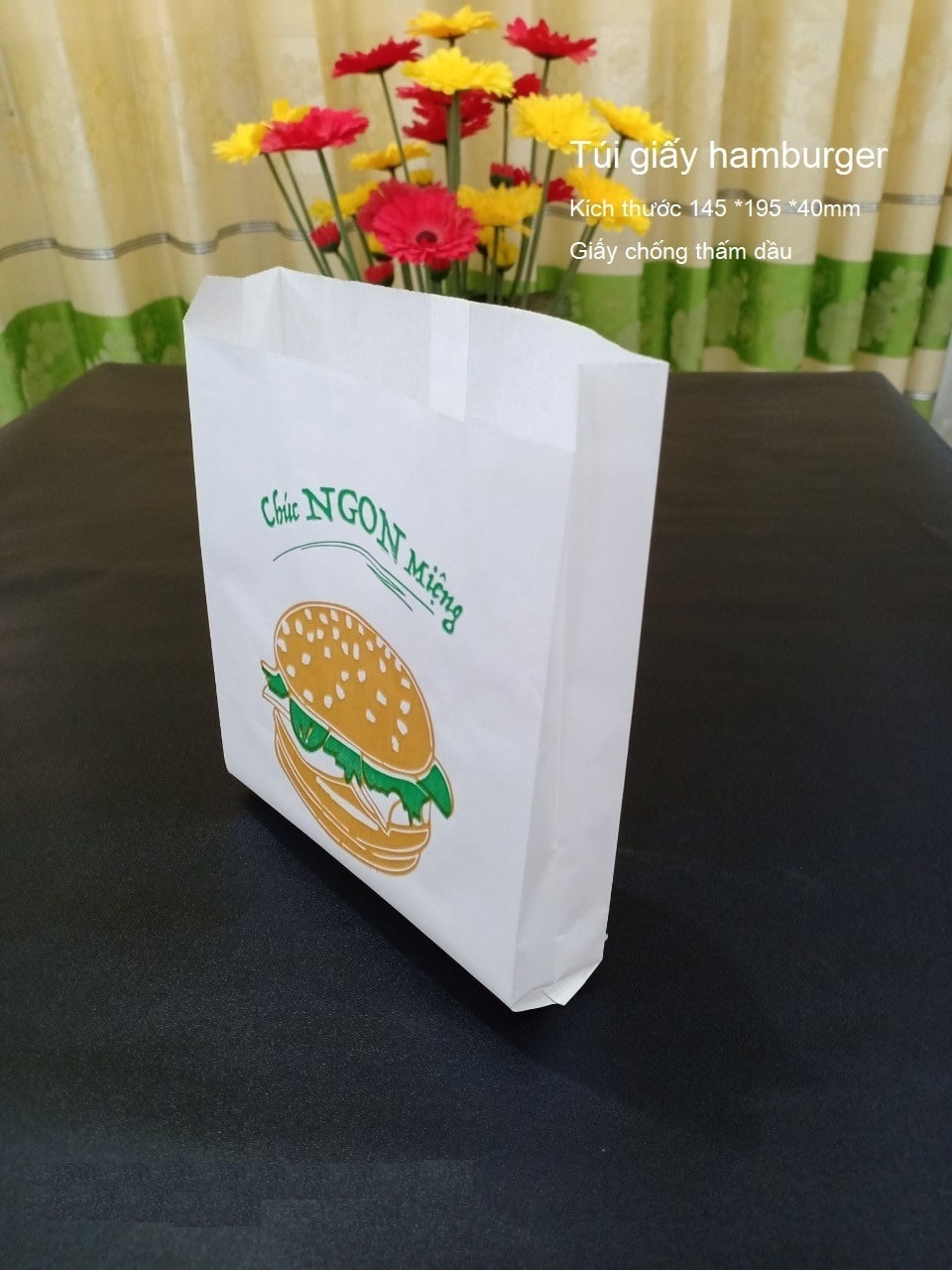 [HCM]100 túi giấy đựng Hamburger