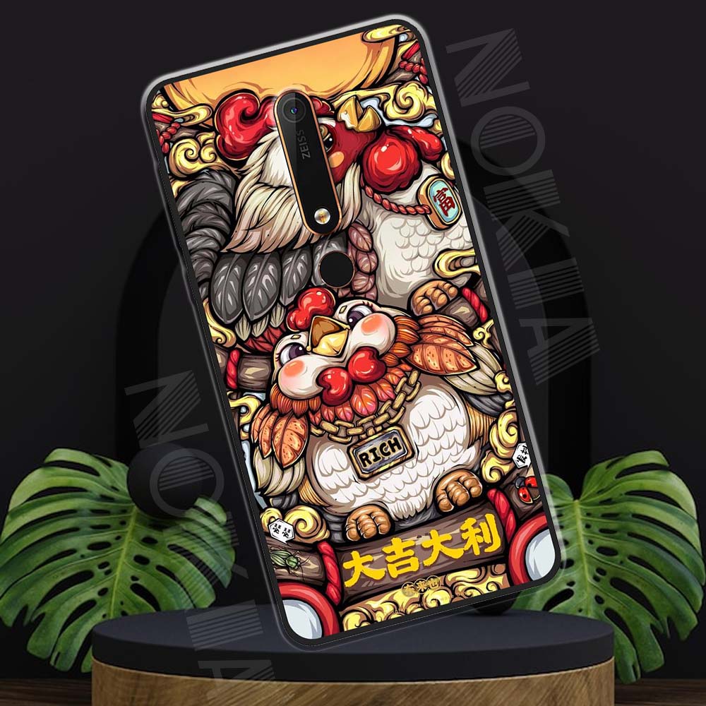 Ốp lưng Nokia 6.1, Nokia 6 (2018) mẫu BST Con giáp TPU