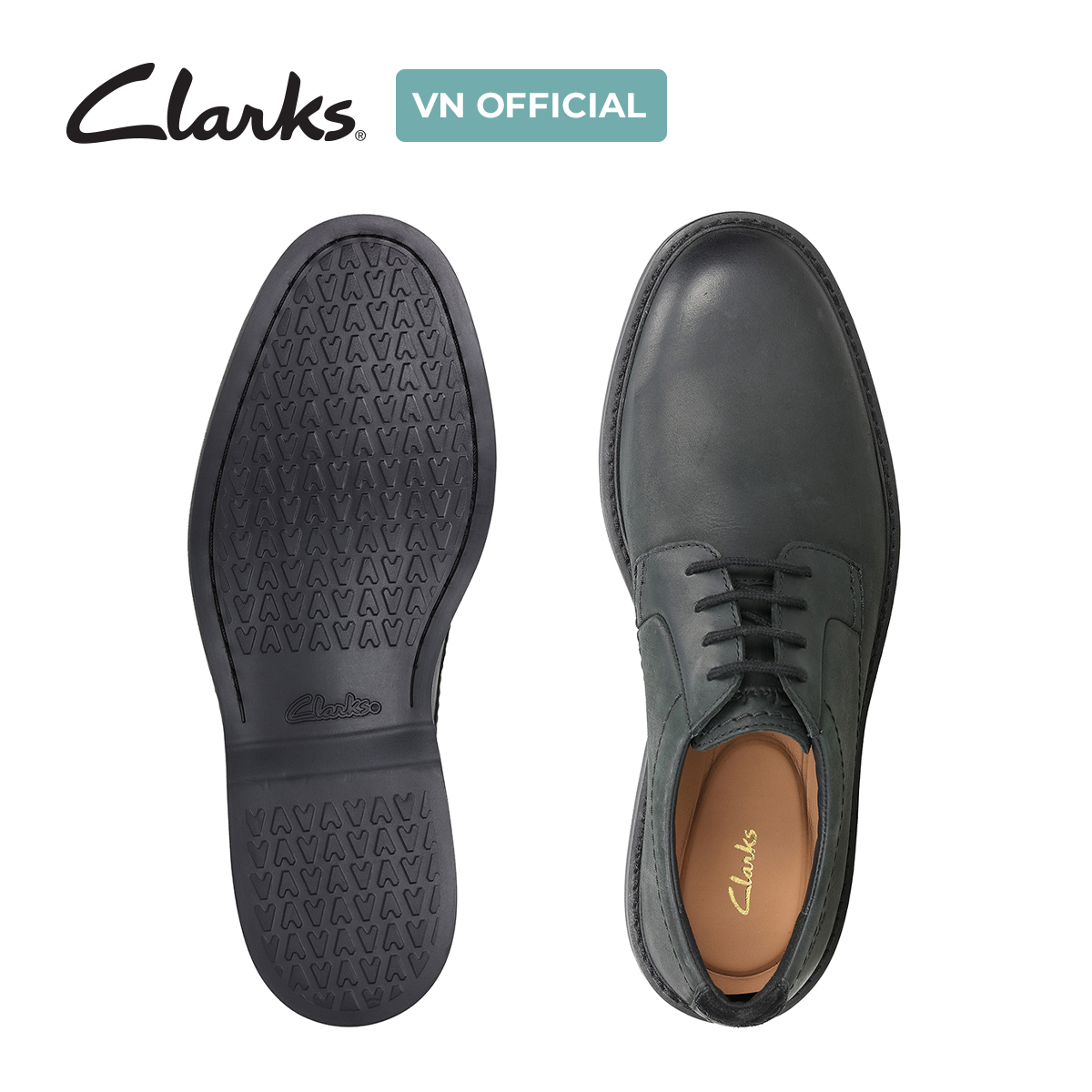 Clarks Men's Leather Western Shoes - Atticus Ltlace