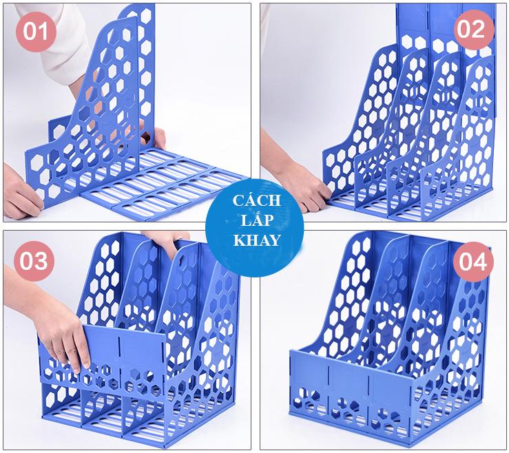 Khay Đựng Hồ Sơ 2 Ngăn ( khay tự ráp)