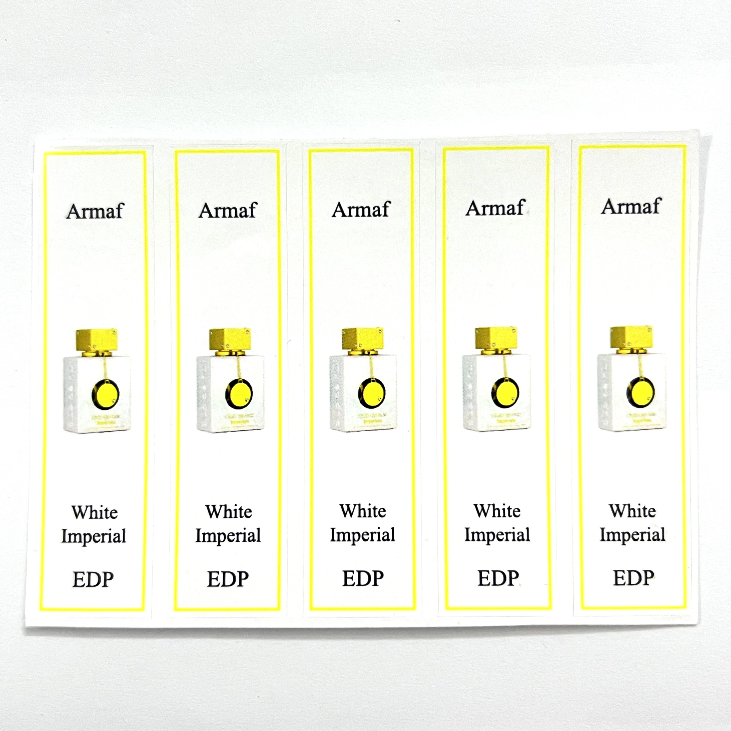 [HCMC] combo 10 PCs of armaf perfume bottle sticker for full range refills
