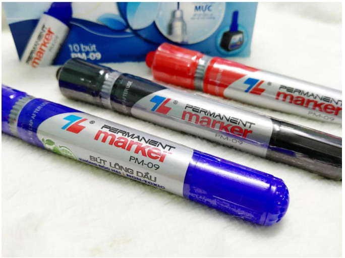 Combo 2 bút lông dầu thiên long pm09 - chính hãng