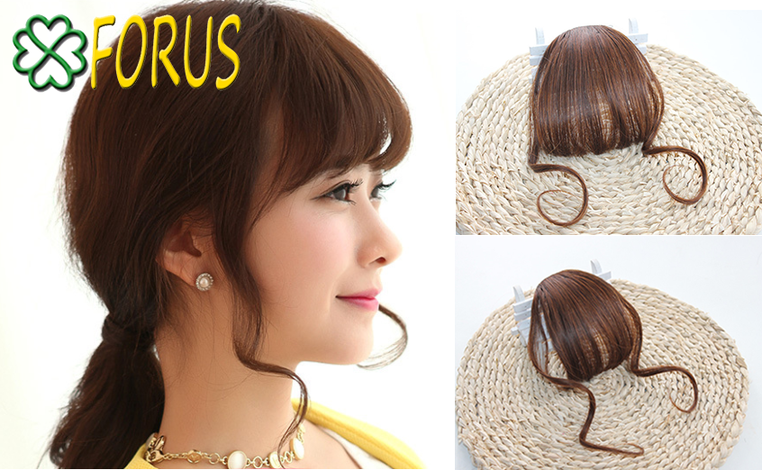 Tóc giả mái thưa mai xoăn, mái mưa M03, tóc giả nữ