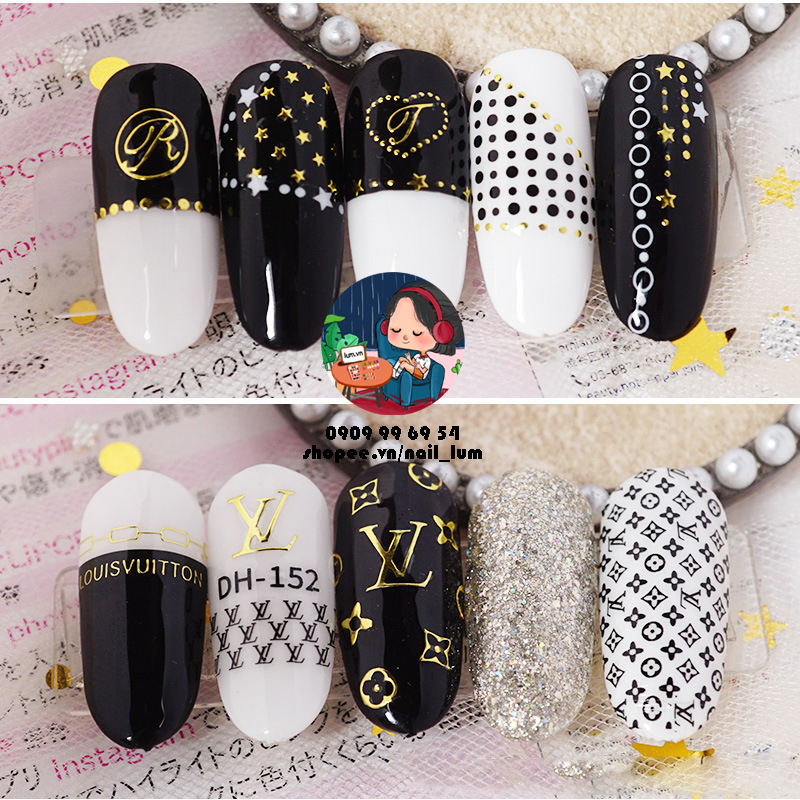 [HCM][Video Thực Tế] Nail Sticker - Dán Móng Tay - Bộ Sưu Tập Thương Hiệu