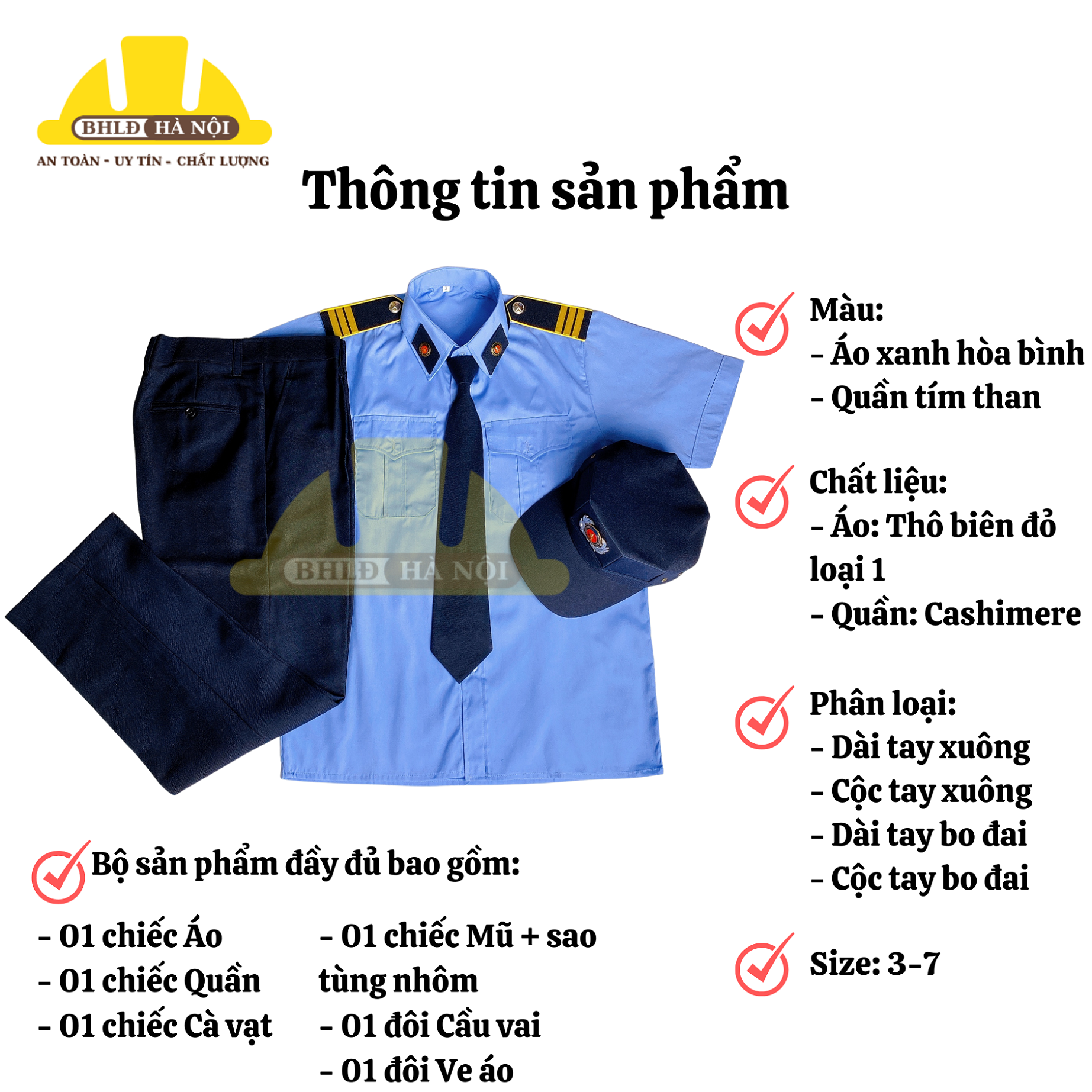 Combo quần áo bảo vệ + phụ kiện (loại đẹp)