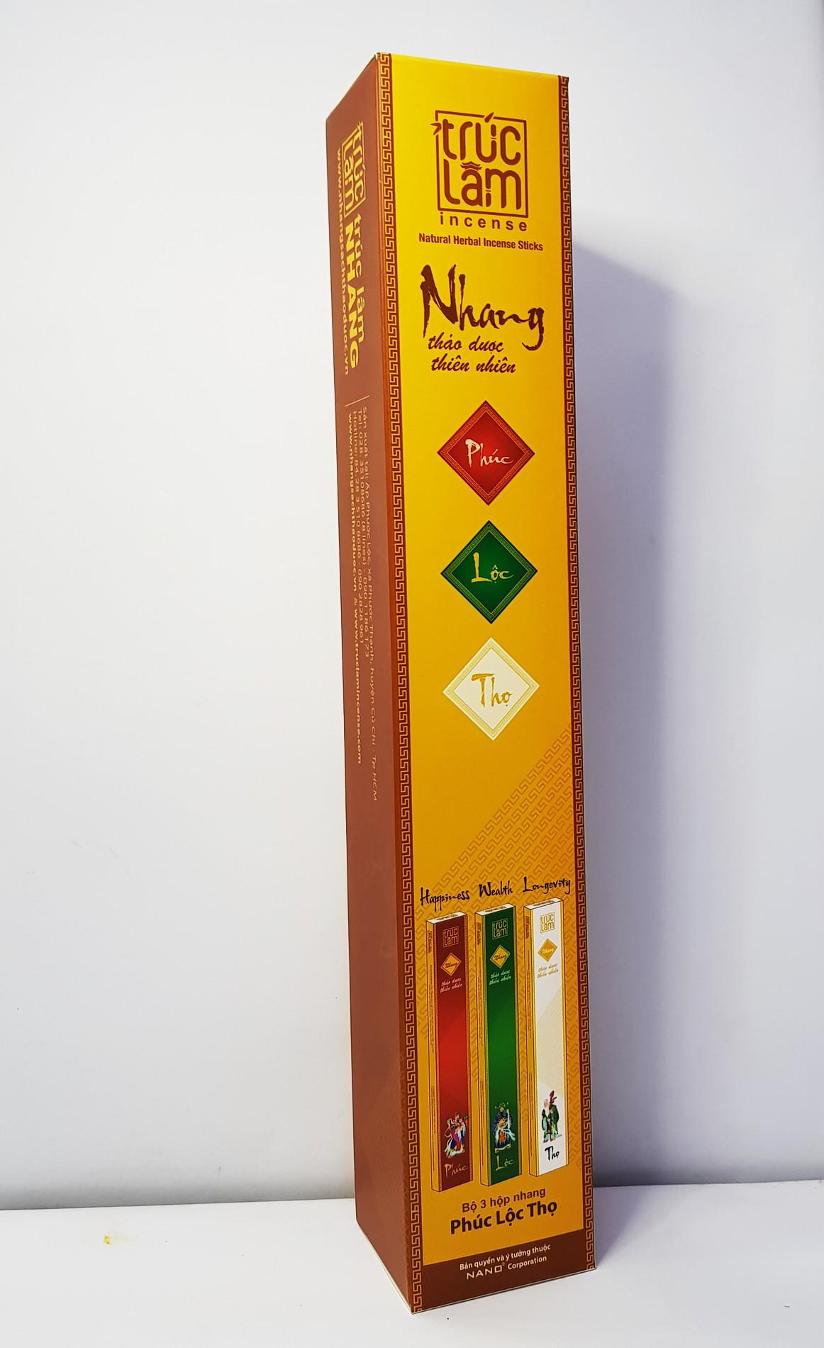 Bộ nhang sạch thảo dược Trúc Lâm Phúc Lộc Thọ