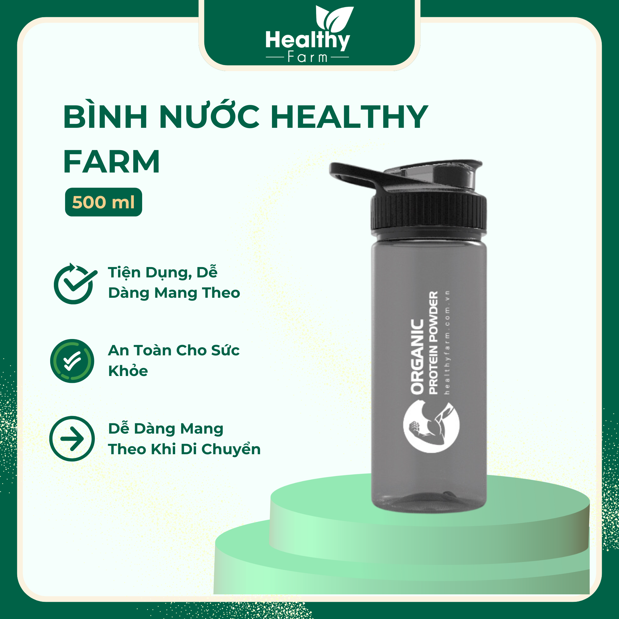 Bình Nước Cao Cấp HealthyFarm 500ML