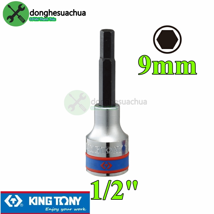 Tuýp lục giác 9mm kingtony 403509 loại 1/2 dài 80mm