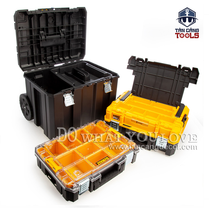 Combo Thùng Đựng Dụng Cụ DeWalt DWST83411 Có Xe Kéo