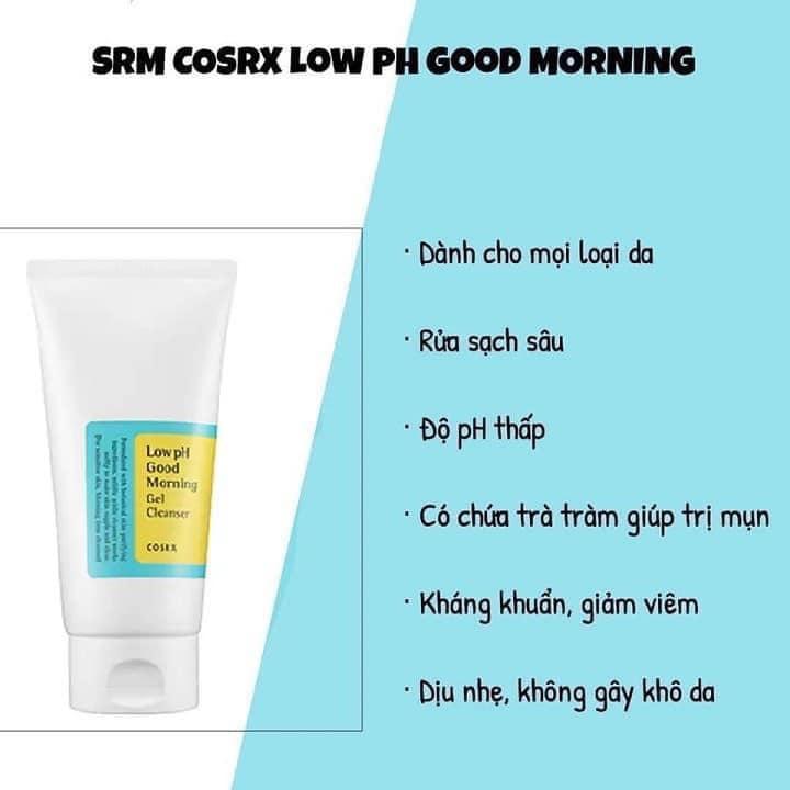 Sữa rửa mặt Cosrx Low Ph Good Morning Gel Cleanser 150ml