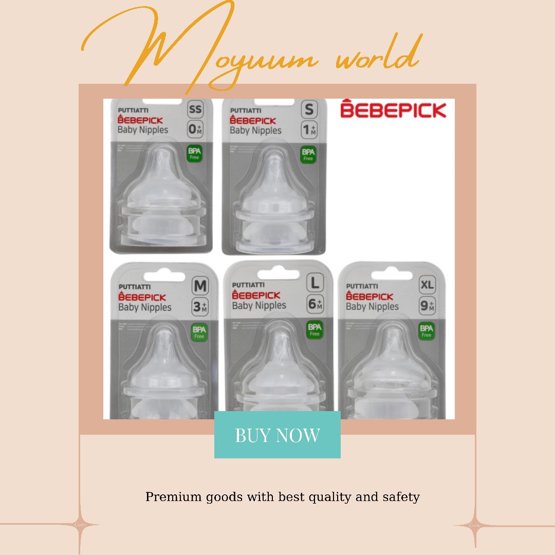 Núm ty bình Bebepick Hàn Quốc [Chính hãng] đủ size 1-5 ( Thay được vào Pigeon, Lansinoh, Moyuum, MotherK)