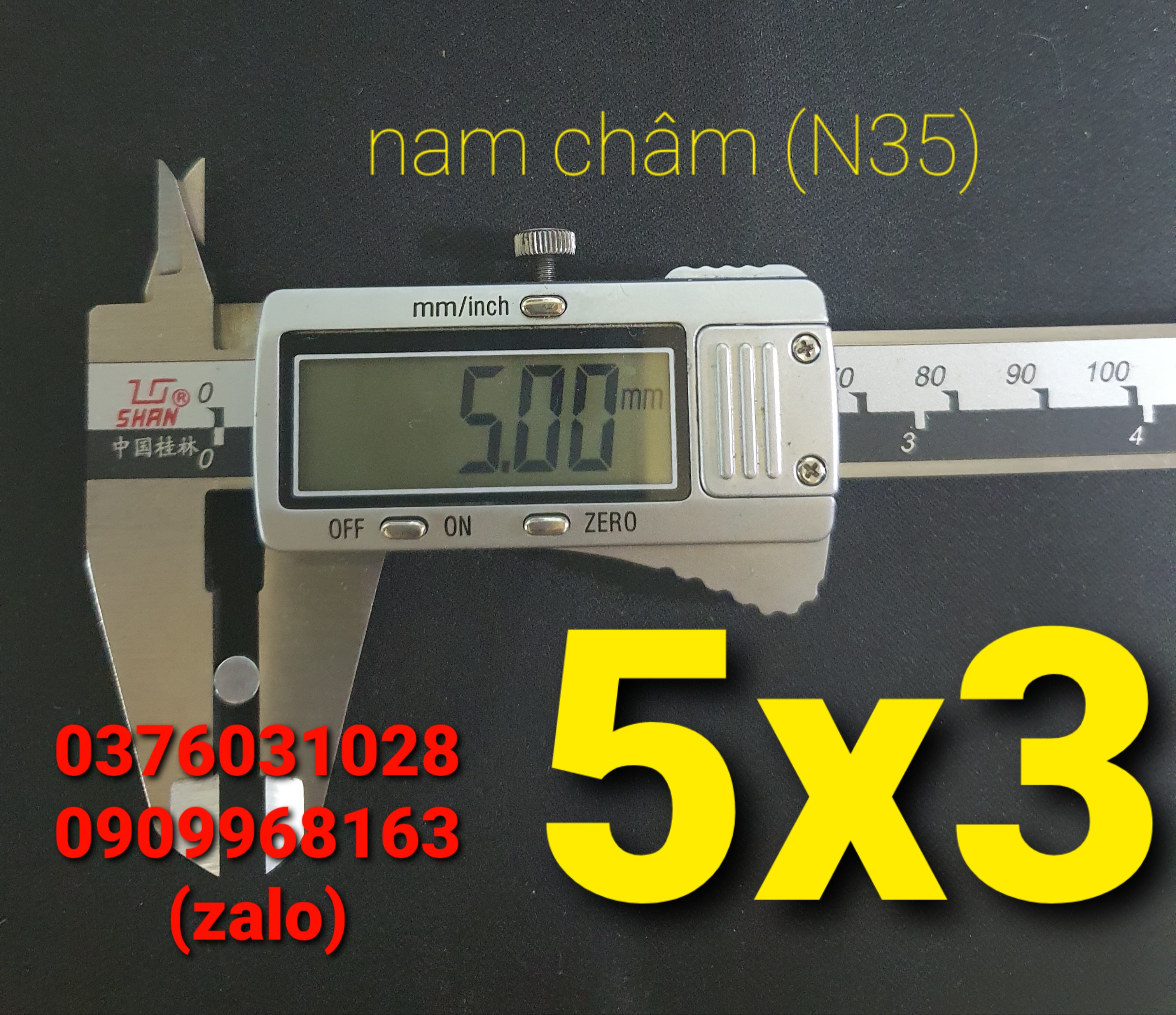 [HCM]Nam châm vĩnh cửu (N35) 5x3 (hộp 20 viên)