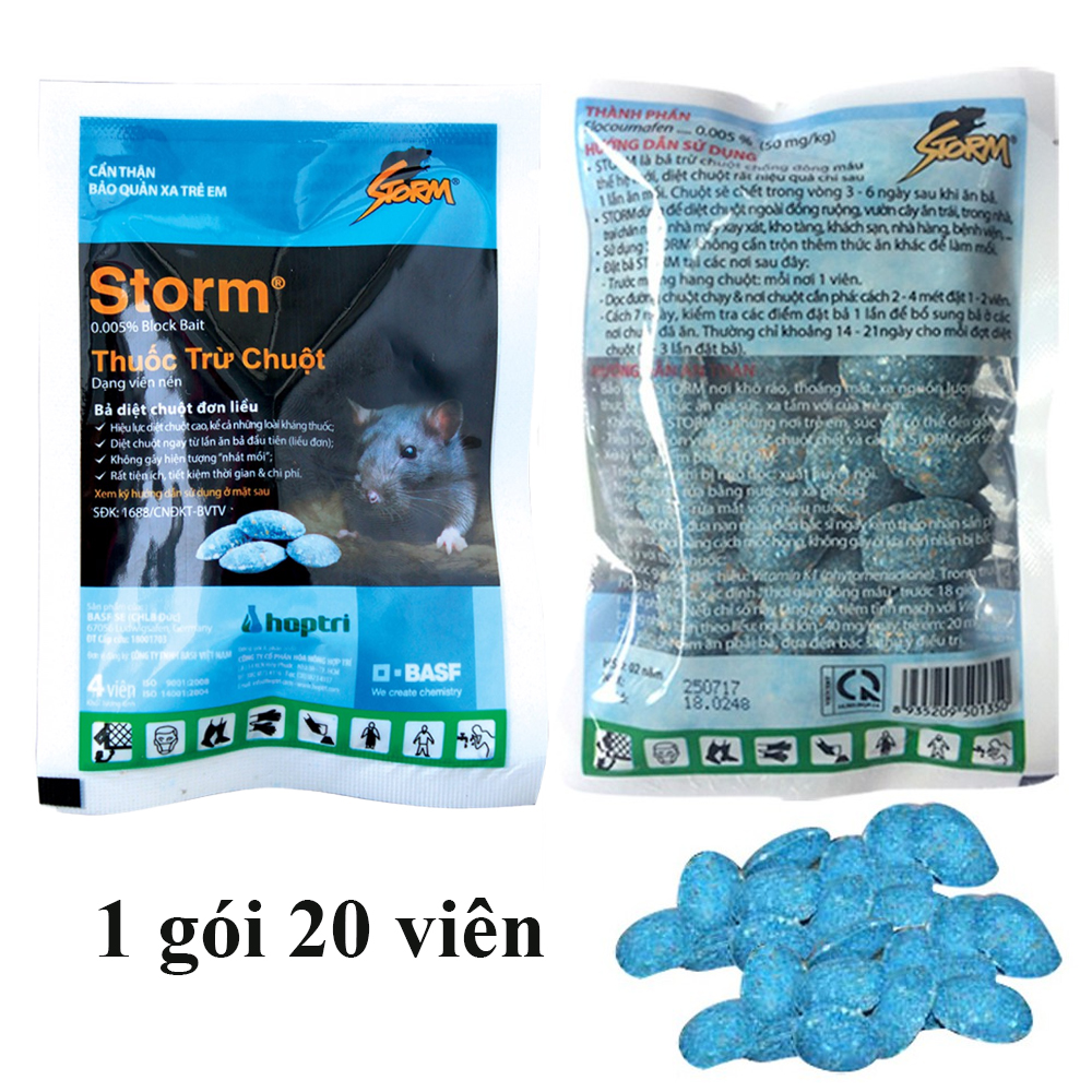 Thuốc diệt chuột Storm (1 gói gồm 20 viên)