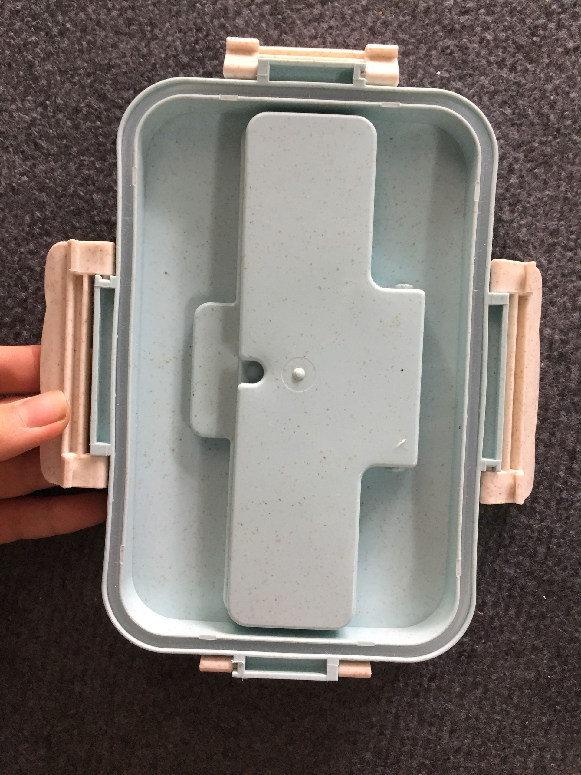 Hộp Cơm Lúa Mạch 3 Ngăn Kèm Thìa Inox