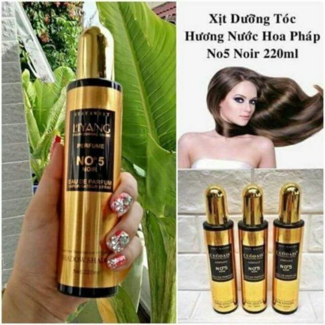 Xịt Dưỡng Tóc No5 Hương Nước Hoa 220ml phục hồi, mềm mượt tóc
