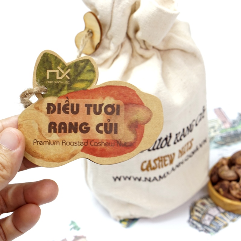 HẠT ĐIỀU RANG CỦI NAM XANH 350G (400G)