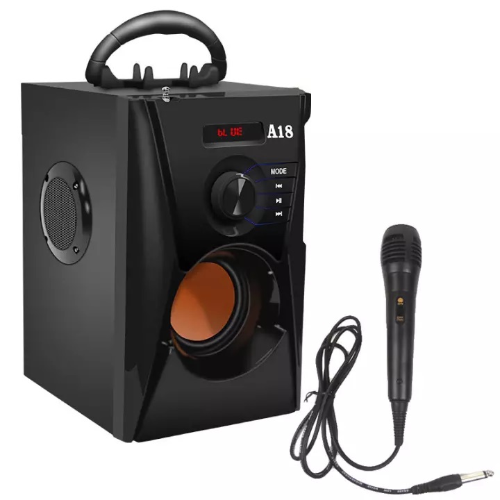 Loa karaoke bluetooth di động, loa kẹo kéo mini bluetooth a18 âm thanh cực hay, bass siêu trầm