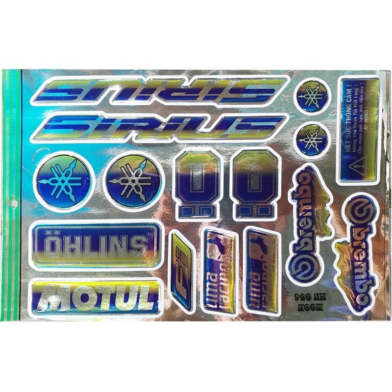Bộ decal tem xe sirius nổi
