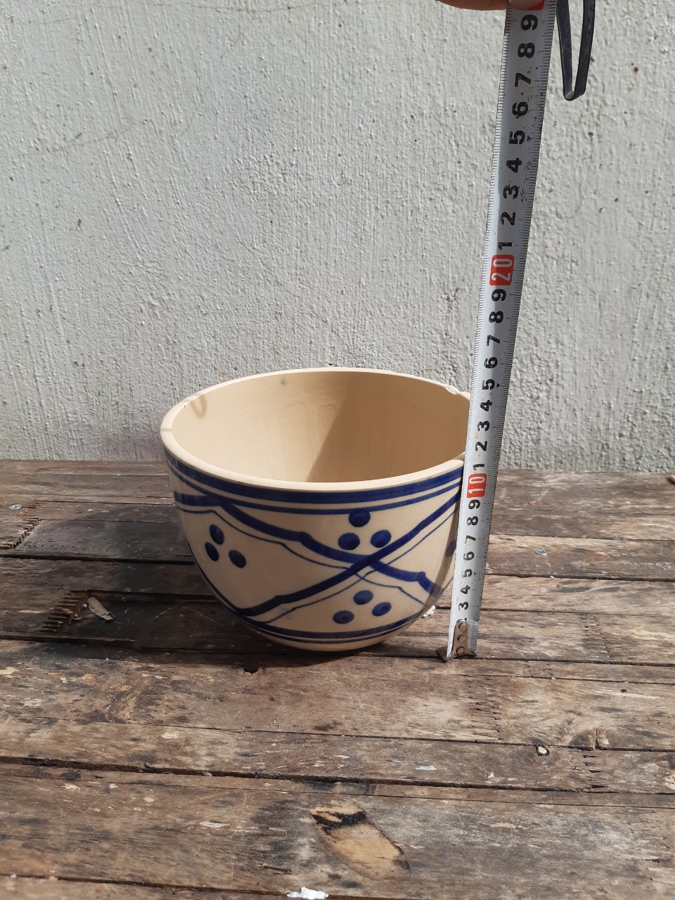 Thố sành, hủ đựng 17 cm