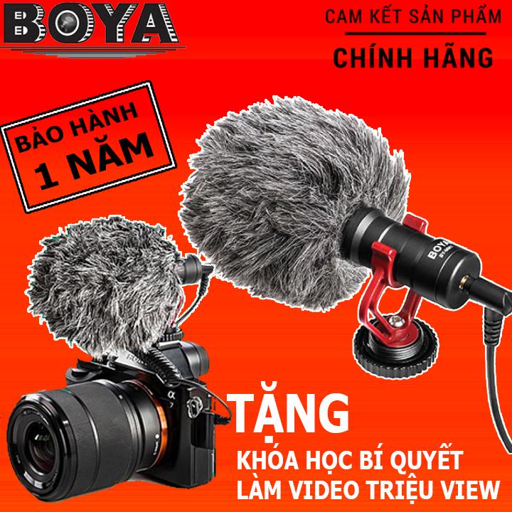 Micro Boya BY-MM1 thu âm cao cấp cho máy ảnh DSLR Action camera và Điện Thoại