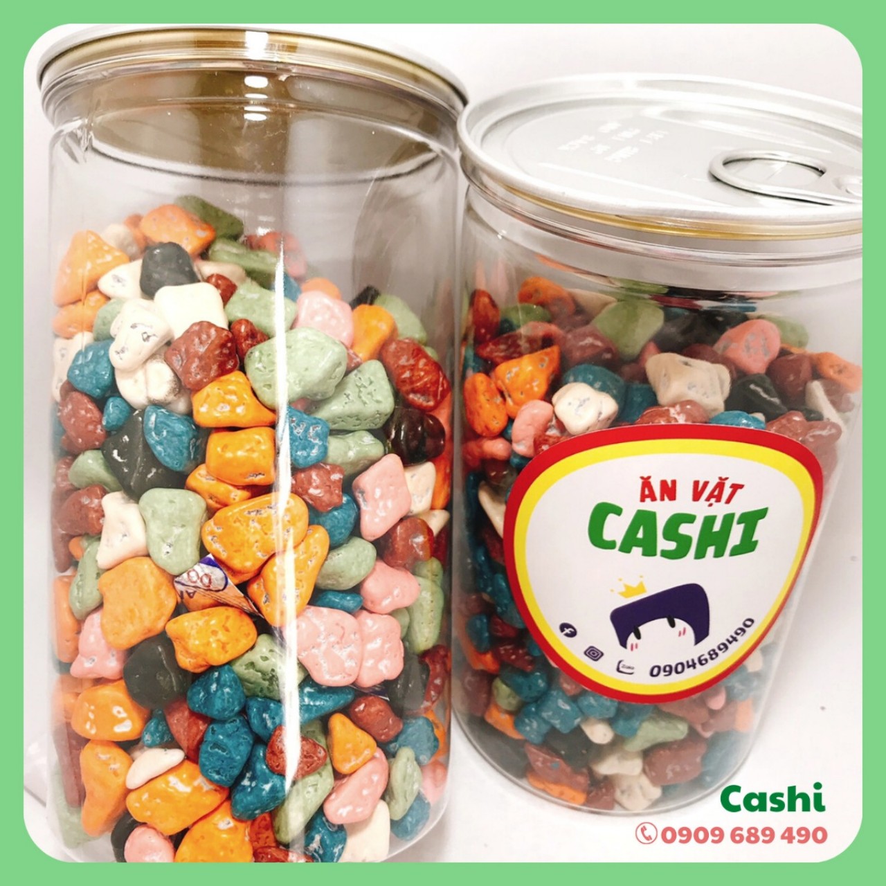 Kẹo sỏi đá nhân socola 500gr_Đồ ăn vặt Cashi TPHCM