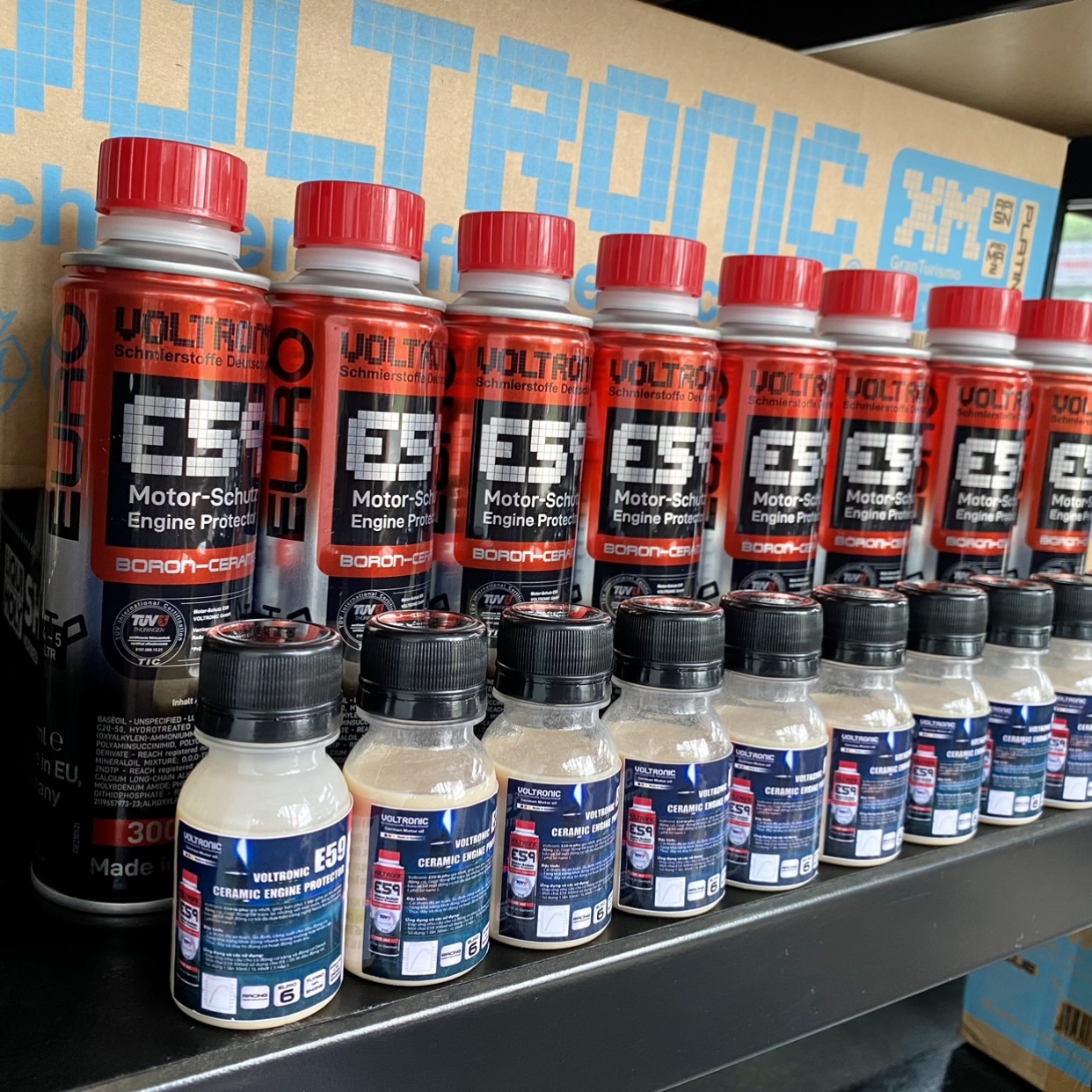Phụ gia nhớt, Phủ Ceramic động cơ VOLTRONIC E59 ENGINE PROTECTOR CERAMIC ( CHAI CHIẾT LẺ 30ml / 50ml ) - Nhập khẩu Đức