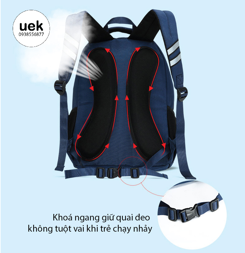 Balo Học Sinh UEK Nhiều Ngăn Cấp 1-2