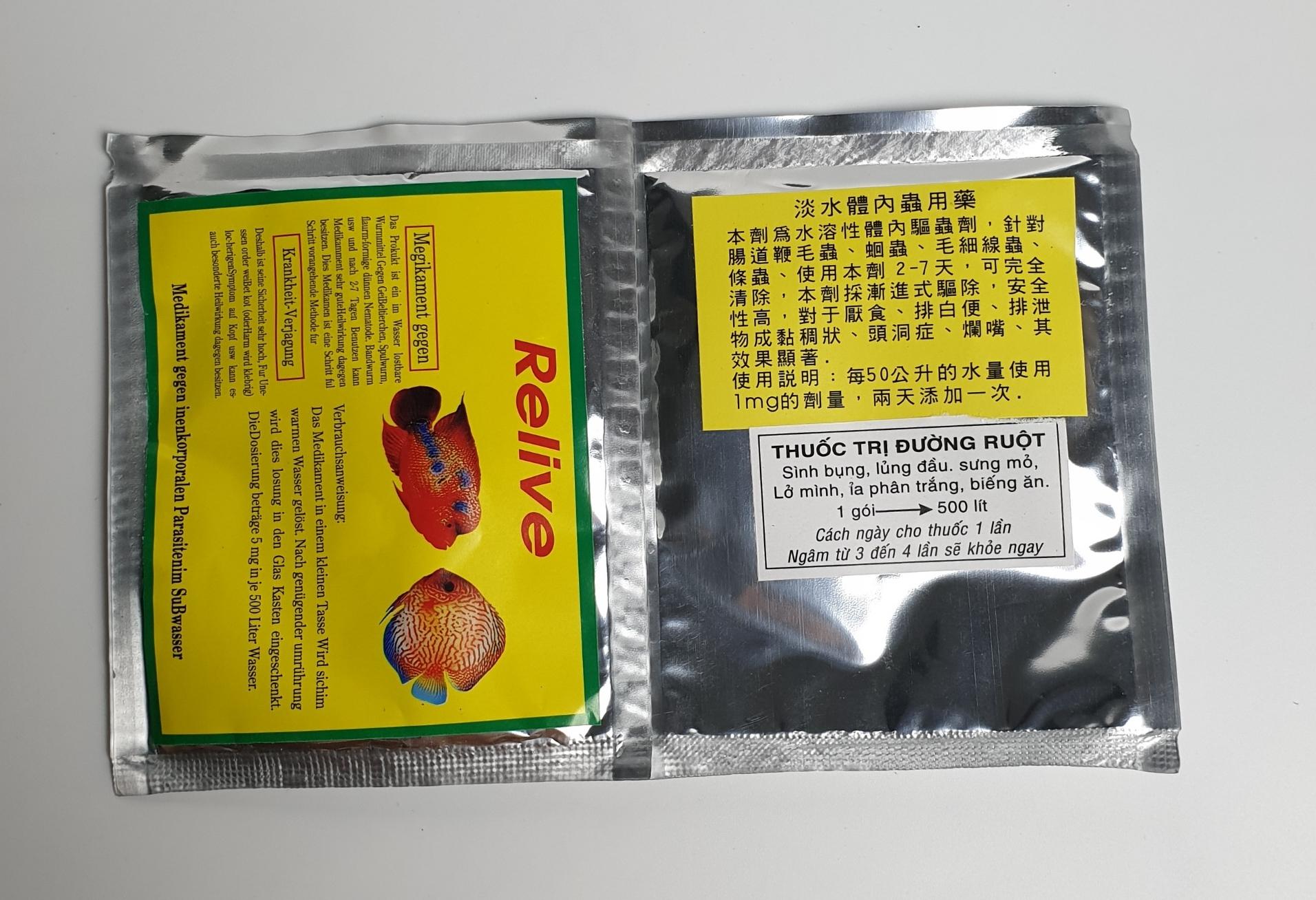 Phục hồi đường ruột cho cá cảnh Relive